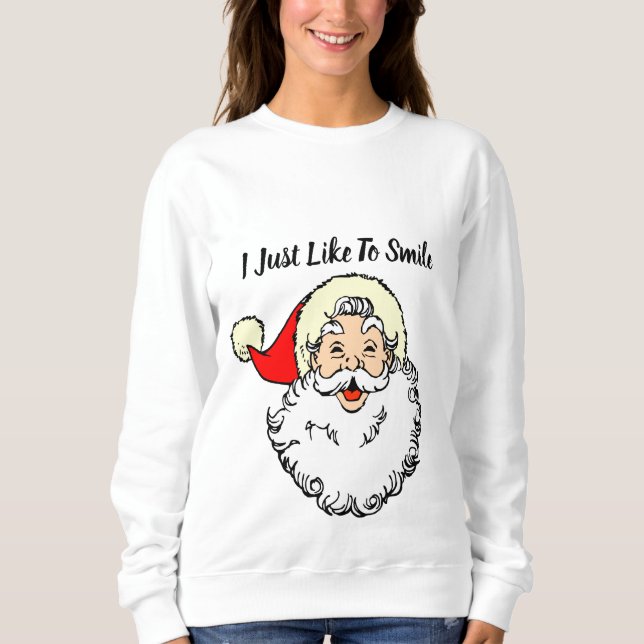 Sweatshirt j'aime juste sourire (Devant)