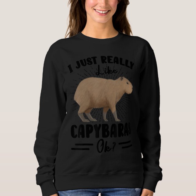 Sweatshirt J'aime Juste Vraiment Les Capybaras Ok Capybara An (Devant)