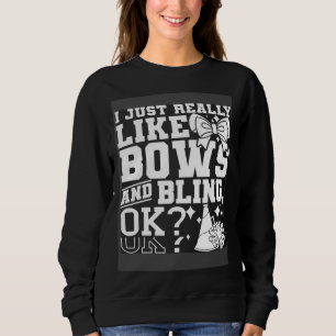 Sweatshirt J'aime Juste Vraiment Les Rubans Et Le Bling Cheer
