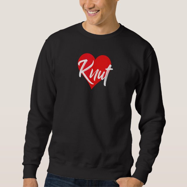 Sweatshirt J'aime Knut prénom  Amour cœur (Devant)