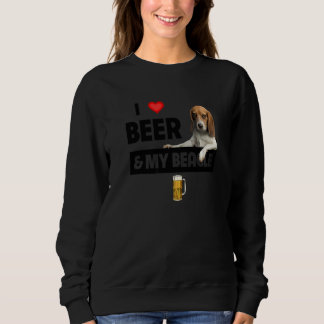 Sweatshirt J'Aime La Bière Et Mon Beagle Maman Papa Chasse Ch