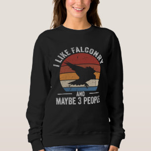Sweatshirt J'aime la falconrie Fauconnier Fripier Faucon Cha