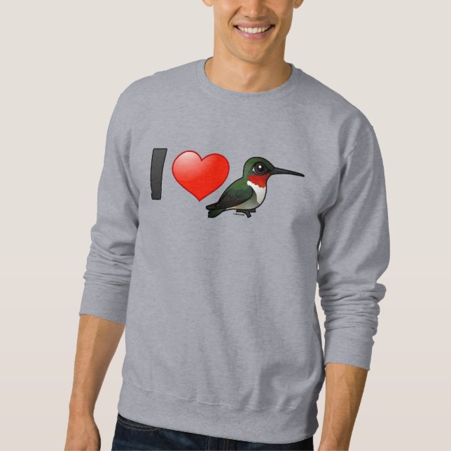Sweatshirt J'aime la gorge rubis (Devant)