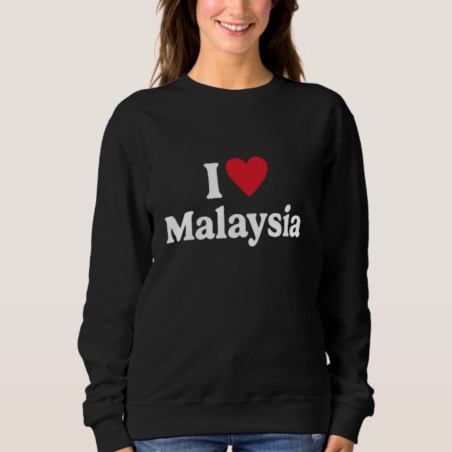 Sweatshirt J'aime la Malaisie (Devant)
