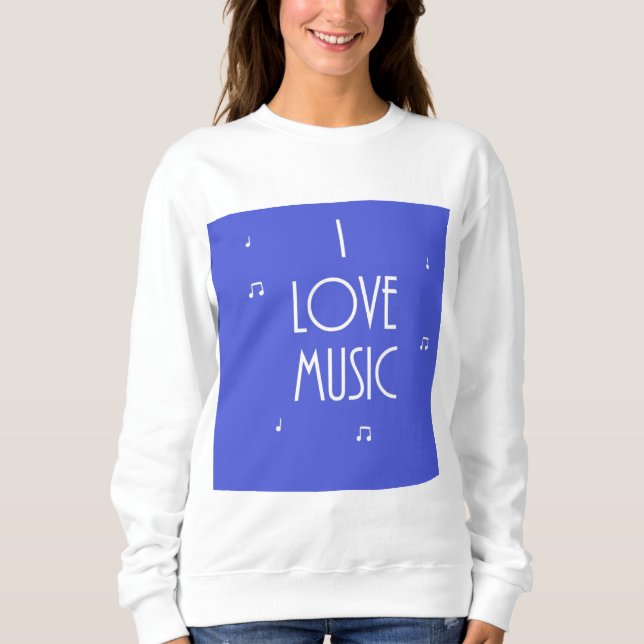 Sweatshirt j'aime la musique (Devant)