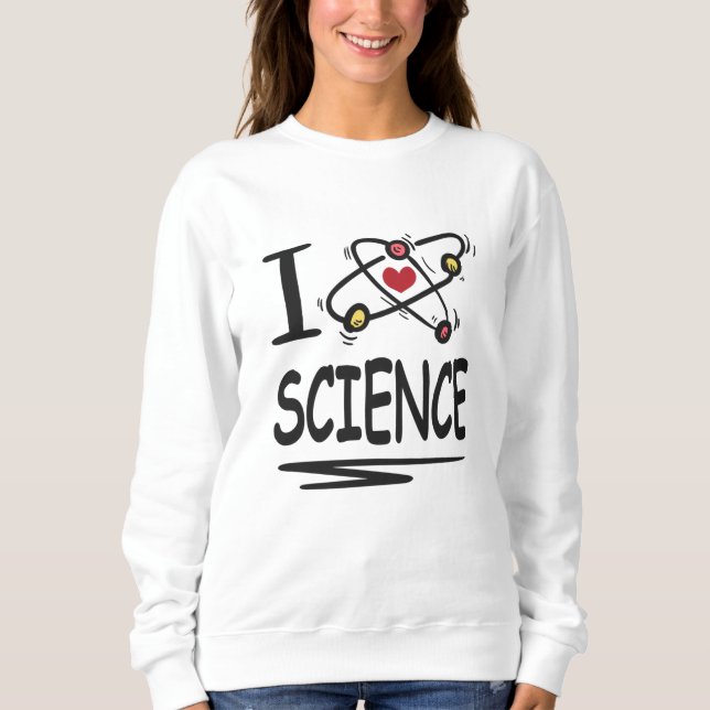 Sweatshirt J'aime la science (Devant)