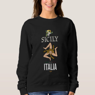 Sweatshirt J'aime la Sicile, Sicile Italie Illustration Graph