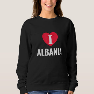 Sweatshirt J'aime l'Albanie Pays Patriotique Voyage à Domicil