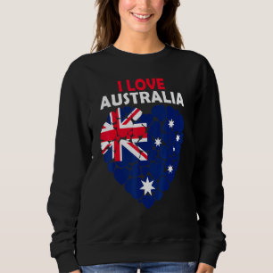 Sweatshirt J'Aime L'Australie Fière D'Être Australienne Drape