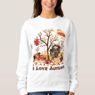 Sweatshirt J'aime l'automne - paysage d'automne