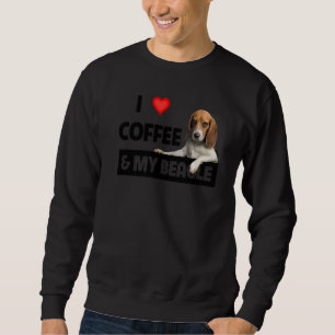 Sweatshirt J'Aime Le Café Et Mon Beagle Chien Maman Papa Pet