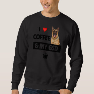 Sweatshirt J'Aime Le Café Et Mon Gsd Berger Allemand Chien Ma
