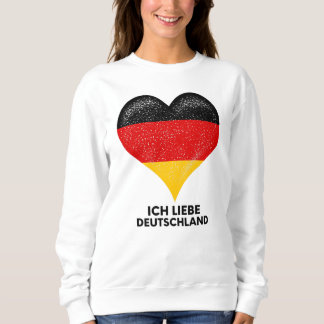 Sweatshirt J'aime le peuple allemand et l'Allemagne pays Coeu