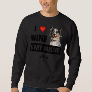 Sweatshirt J'Aime Le Vin Et Mon Aussie Maman Papa Australien 