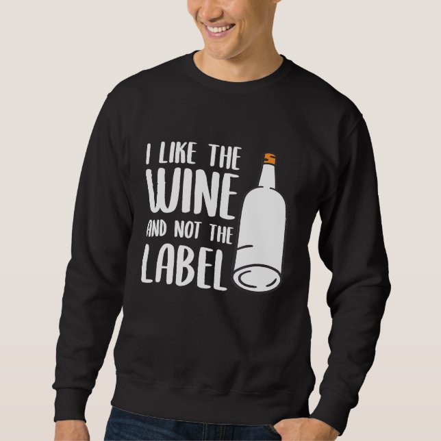 Sweatshirt J'Aime Le Vin Et Non Le Étiquette (Devant)