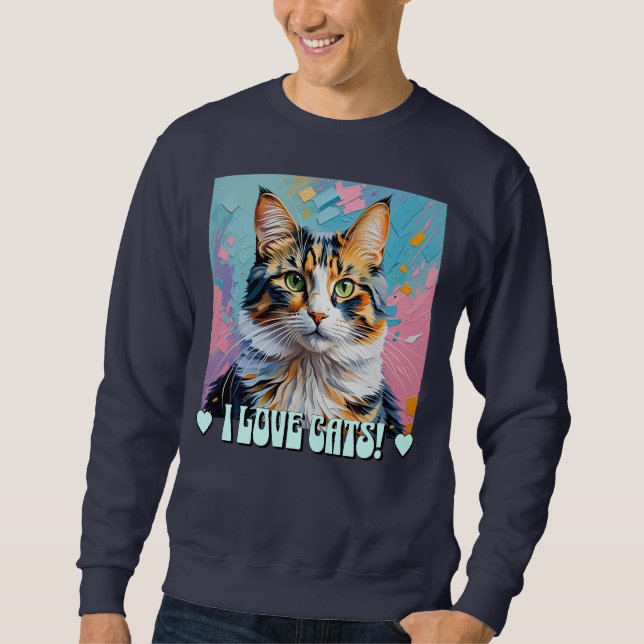 Sweatshirt J'Aime Les Chats ! (Devant)