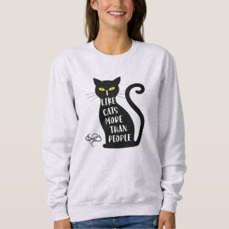 Sweatshirt J'Aime Les Chats Plus Que Les Gens
