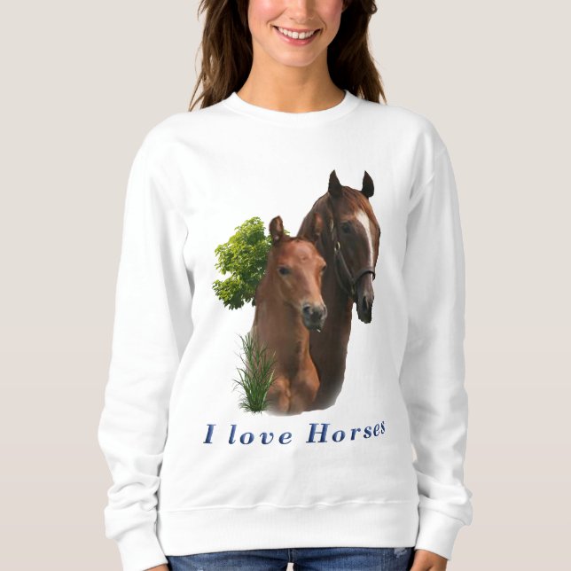 Sweatshirt J'aime les chevaux (Devant)