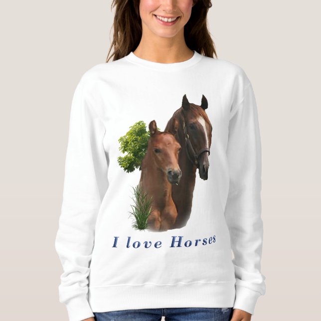 Sweatshirt J'aime les chevaux (Devant)