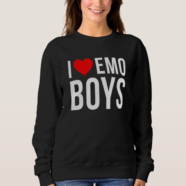 Sweatshirt J'Aime Les Emo Boys (Devant)