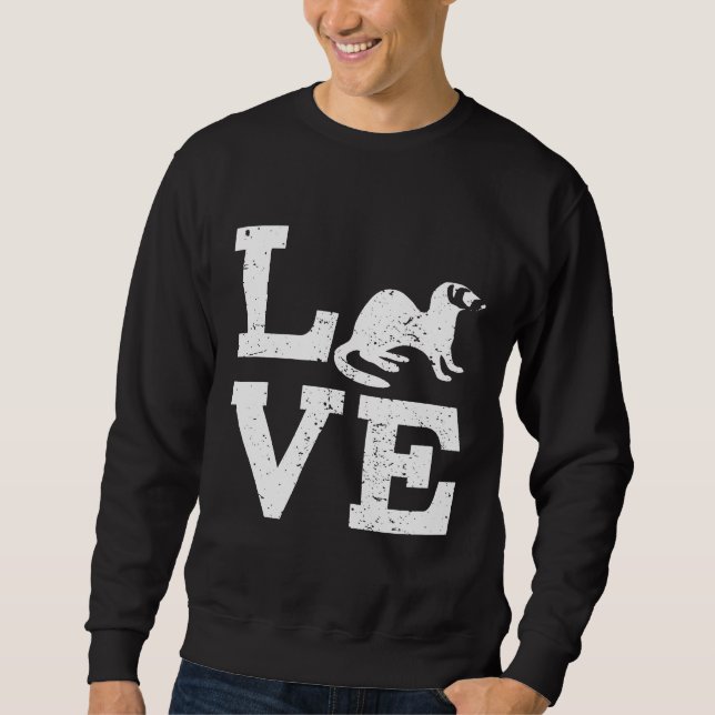 Sweatshirt J'aime les furets (Devant)