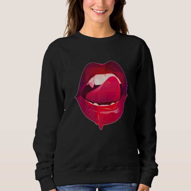 Sweatshirt J'aime les gens quand ils crient les crocs de vamp (Devant)