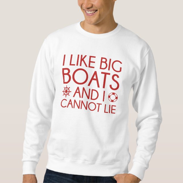 Sweatshirt J'aime les Grands Bateaux (Devant)