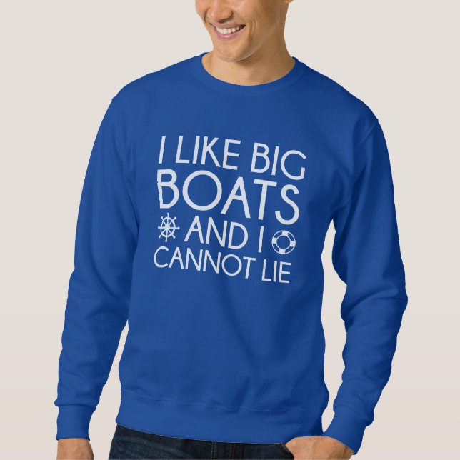 Sweatshirt J'aime les Grands Bateaux (Devant)
