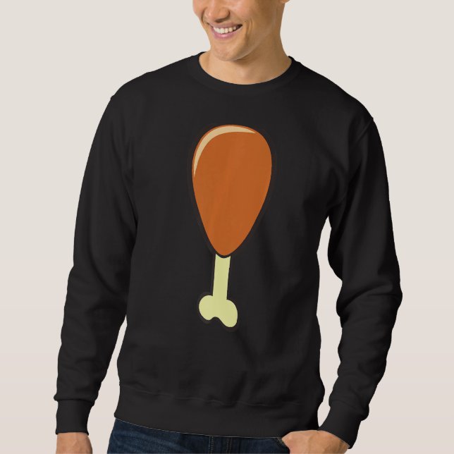 Sweatshirt J'Aime Les Poulets, Surtout Quand Les Poulets Frie (Devant)