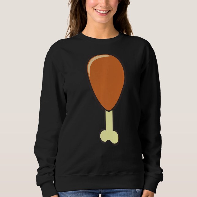 Sweatshirt J'Aime Les Poulets, Surtout Quand Les Poulets Frie (Devant)
