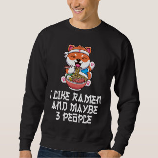 Sweatshirt J'aime les ramen et peut-être 3 personnes anime dr