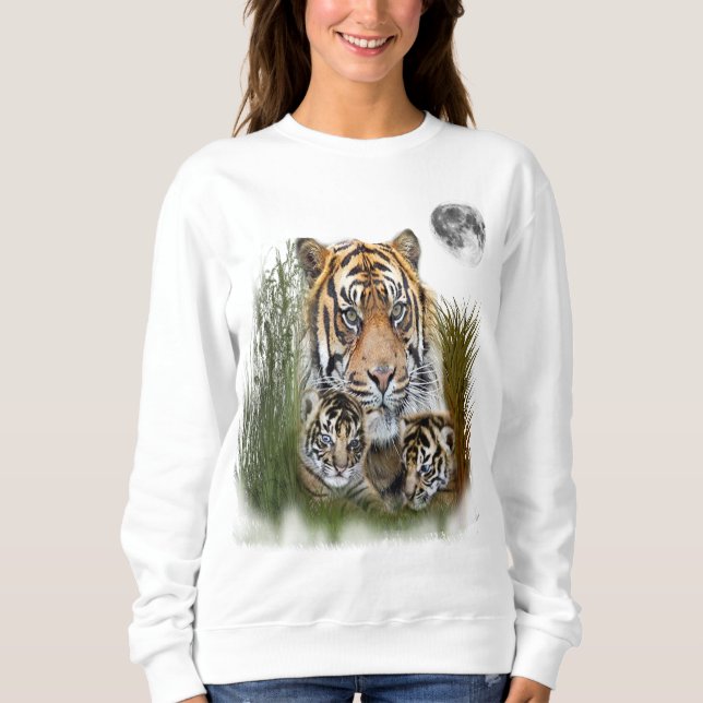 Sweatshirt J'aime les tigres (Devant)