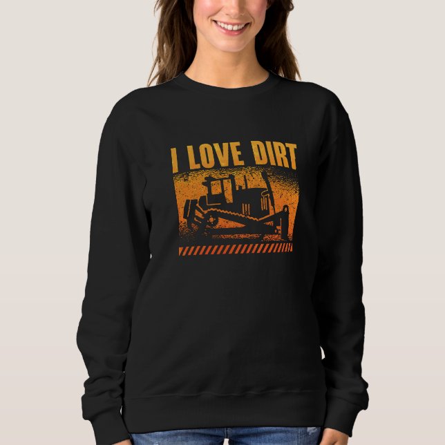 Sweatshirt J'aime les véhicules de construction de chantier d (Devant)