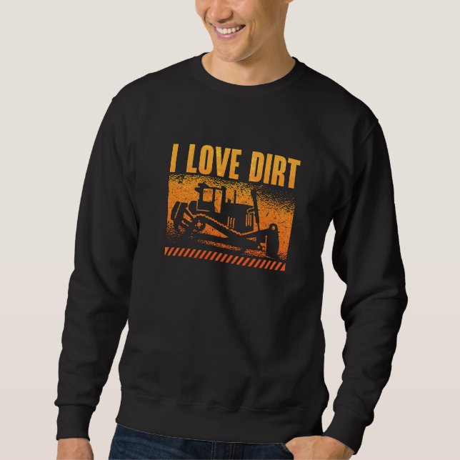 Sweatshirt J'aime les véhicules de construction de chantier d (Devant)
