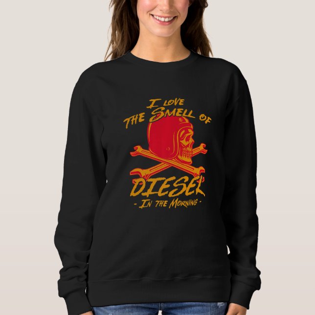 Sweatshirt J'Aime L'Odeur Du Véhicule Diesel Mécanique Auto S (Devant)