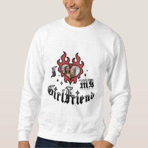 Sweatshirt J'aime ma copine - Rouge - DingusDesign
