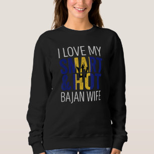 Sweatshirt J'Aime Ma Femme Bajan Intelligente Et Chaude