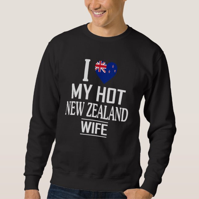 Sweatshirt J'aime ma femme CHAUD Nouvelle-Zélande (Devant)
