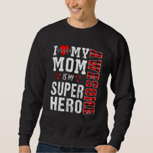 Sweatshirt J'Aime Ma Mère Awesome Est Mon Match De Famille Su