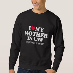 Sweatshirt J'Aime Ma Mère En Droit Grand Coeur Pour Son En Dr
