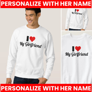 Sweatshirt J'aime ma petite amie Mignonne