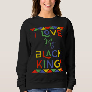 Sweatshirt j'aime ma petite amie noire king afro-américaine g