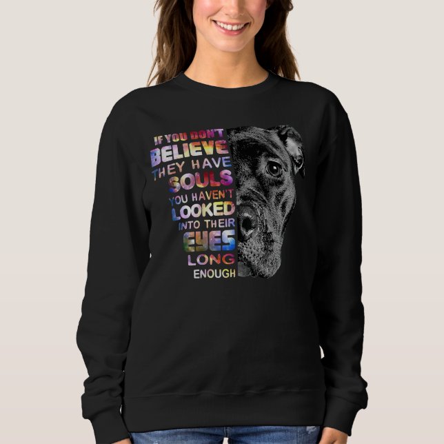 Sweatshirt J'Aime Ma Pitbull Femme Aime Son Pitbull (Devant)
