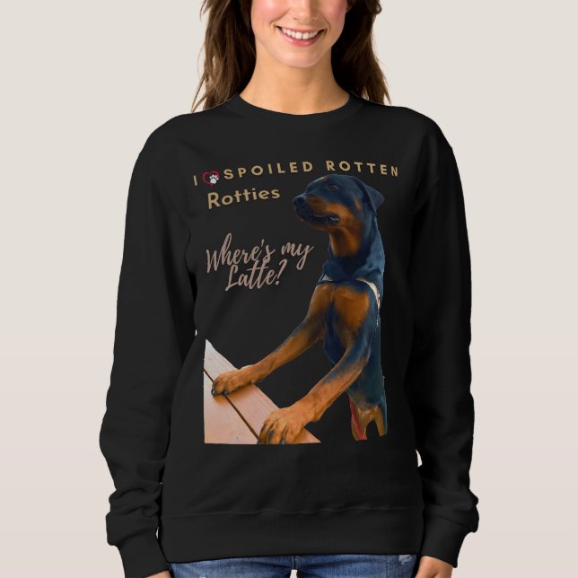 Sweatshirt J'Aime Ma Rottie Taillée Gachée (Devant)