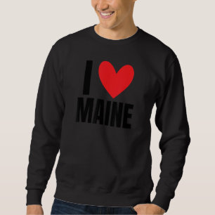 Sweatshirt J'aime Maine Lobster Portland Lewison Bangor Pin
