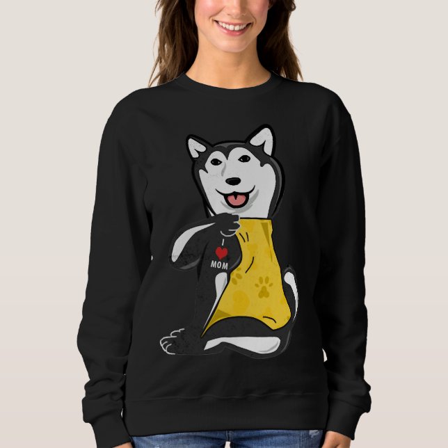 Sweatshirt J'Aime Maman Tattoo Husky (Devant)