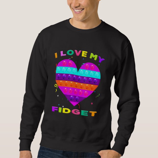 Sweatshirt J'Aime Mes Fidgets Pop It Heart Game Toddler Fidge (Devant)