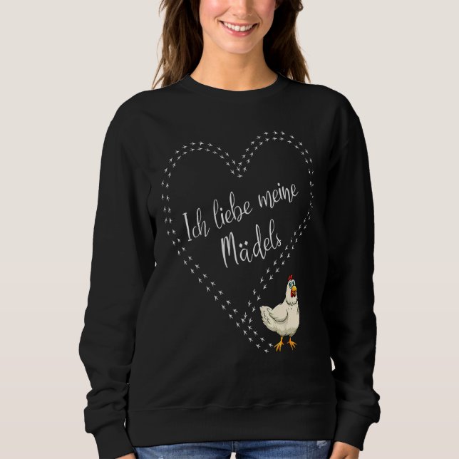 Sweatshirt J'Aime Mes Filles Poulets (Devant)
