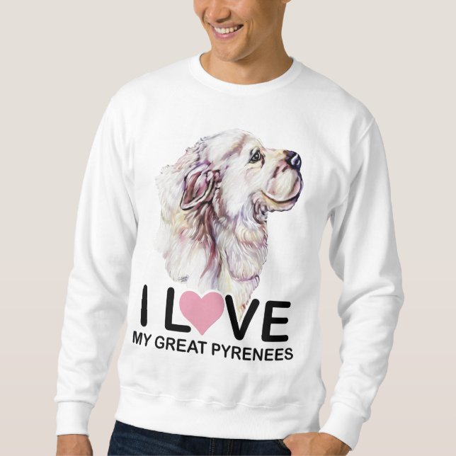 Sweatshirt J'Aime Mes Grands Pyrénées (Devant)