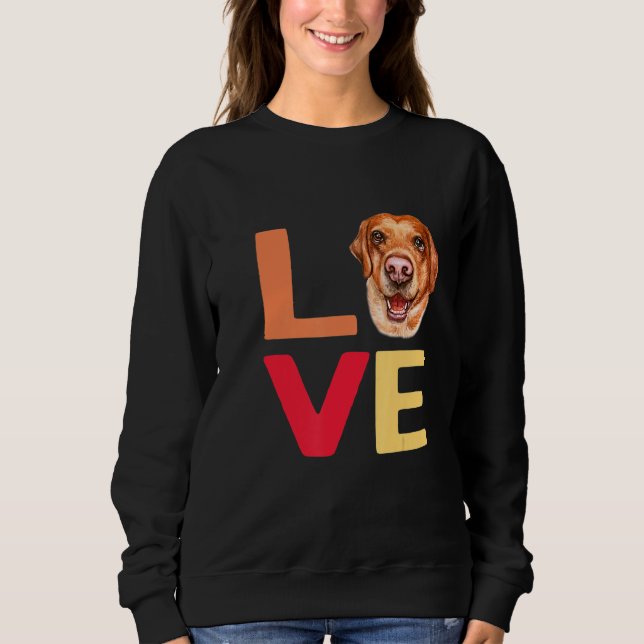 Sweatshirt J'Aime Mon Animal De Compagnie Labrador Dog-Fun Av (Devant)